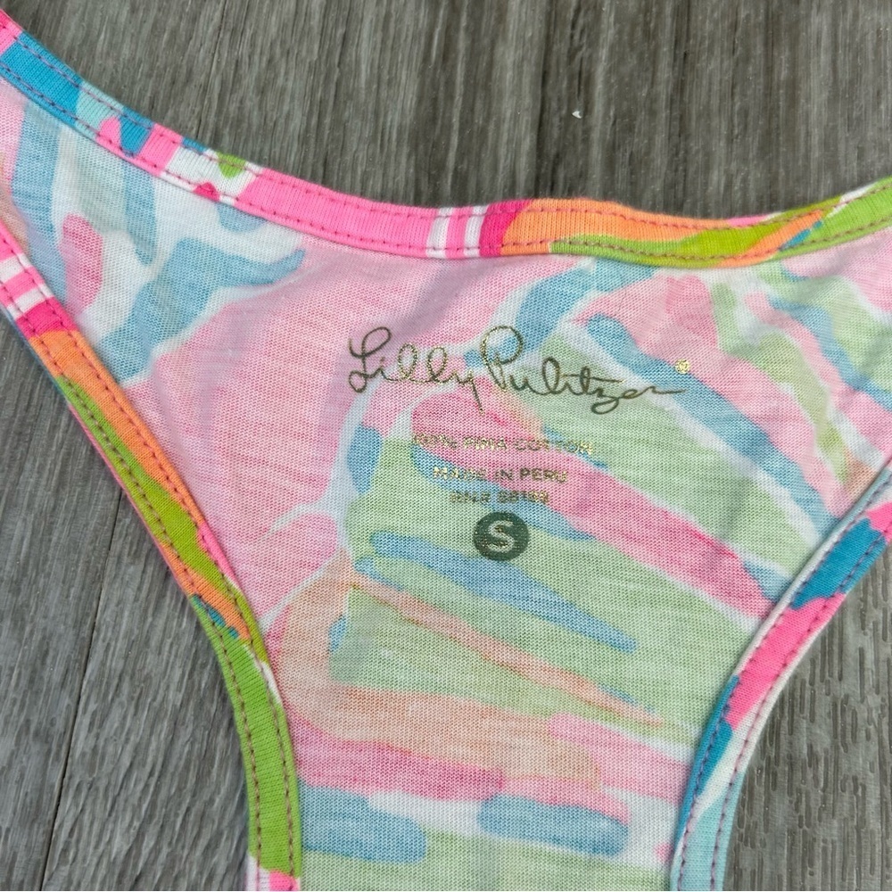 Lily Pulitzer Neon Tropical Vacation Cotton Dress Size Small - Picture 4 of 5